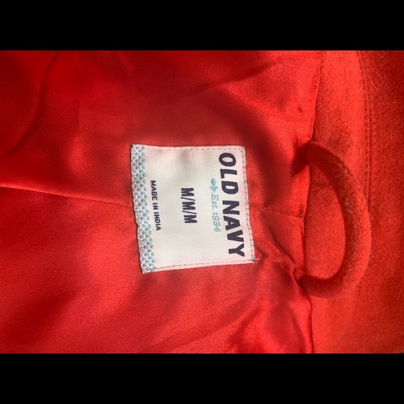 Old Navy Orange Ruffle wool coat M - Picture 3 of 4